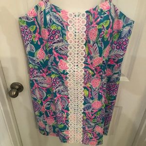 NWT size 16 Lilly Pulitzer Shelli Stretch Dress in Maldives Green Turtle Wave